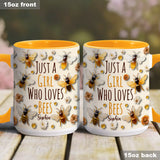 Just A Girl Who Loves Bees - Personalized Bee Accent Mug