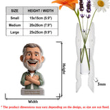 Fuck Valentine's Day - Personalized Couple Custom Shape Acrylic Flower Vase