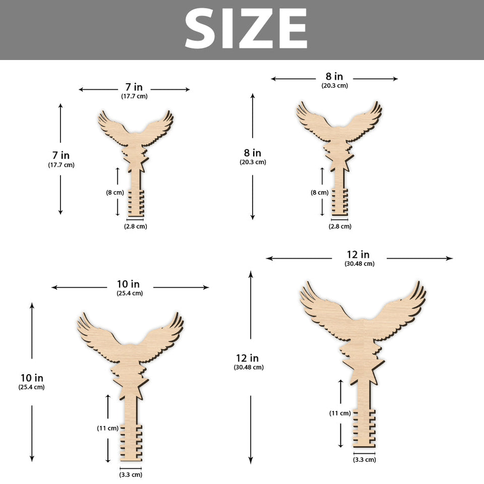 Strong Eagle - Personalized Bald Eagle Tree Topper