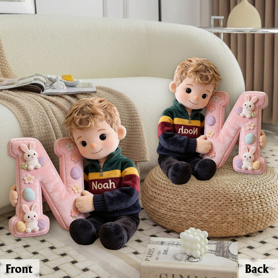 Custom Any Photo - Easter Day - Personalized Kid Premium Faux Fur Pillow