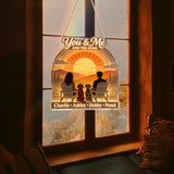 You & Me And The Dogs - Personalized Couple LED Light Acrylic Sign