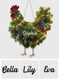 Chicken Wreath - Personalized Chicken LED Light Acrylic Sign