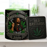Old Bastards Cannabis Club LifeTime Member - Personalized Weed Accent Mug & Coaster