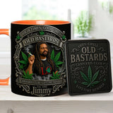 Old Bastards Cannabis Club LifeTime Member - Personalized Weed Accent Mug & Coaster