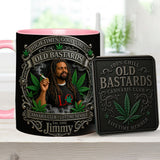 Old Bastards Cannabis Club LifeTime Member - Personalized Weed Accent Mug & Coaster