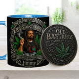 Old Bastards Cannabis Club LifeTime Member - Personalized Weed Accent Mug & Coaster