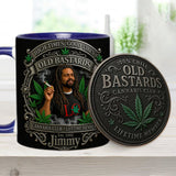 Old Bastards Cannabis Club LifeTime Member - Personalized Weed Accent Mug & Coaster