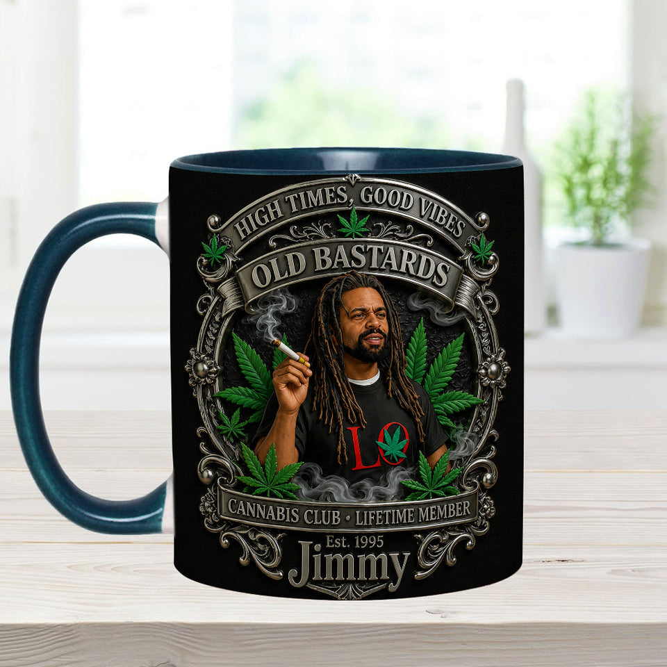 Old Bastards Cannabis Club LifeTime Member - Personalized Weed Accent Mug & Coaster
