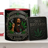 Old Bastards Cannabis Club LifeTime Member - Personalized Weed Accent Mug & Coaster