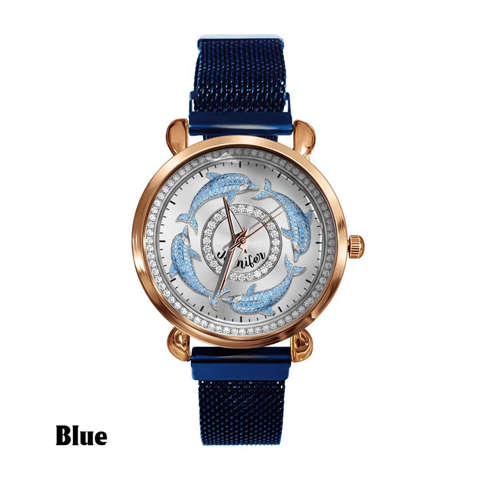 Love Dolphins - Personalized Dolphin Women Hand Watch