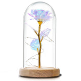Butterfly Rose in Glass Dome for Mom Grandma