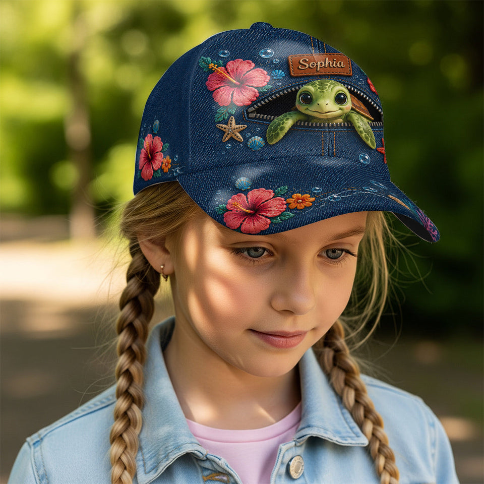 Turtle Lovers Gift, Sea Lovers Gift - Personalized Sea Lover Classic Cap