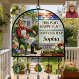 Garden Is My Happy Place - Personalized Gardening Wind Chime With Charm