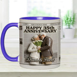 The Anniversary Times - Personalized Couple Accent Mug