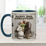 The Anniversary Times - Personalized Couple Accent Mug
