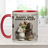 The Anniversary Times - Personalized Couple Accent Mug