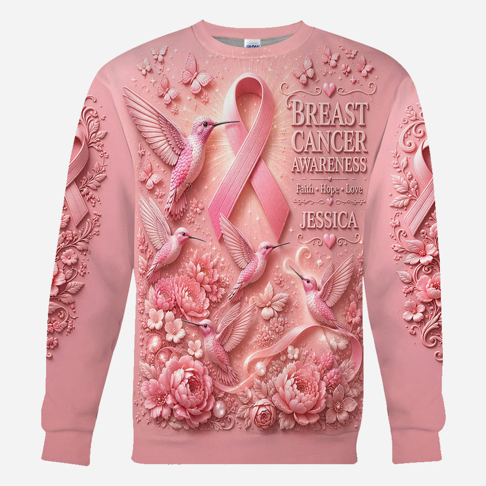 Breast Cancer Awareness - Personalized Breast Cancer Awareness All Over Shirt