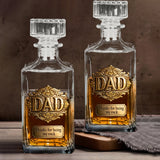 Thanks For Being My Rocks - Personalized Father Whiskey Decanter Set