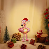 Pink Christmas - Personalized Flamingo LED Light Tree Topper