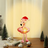 Pink Christmas - Personalized Flamingo LED Light Tree Topper