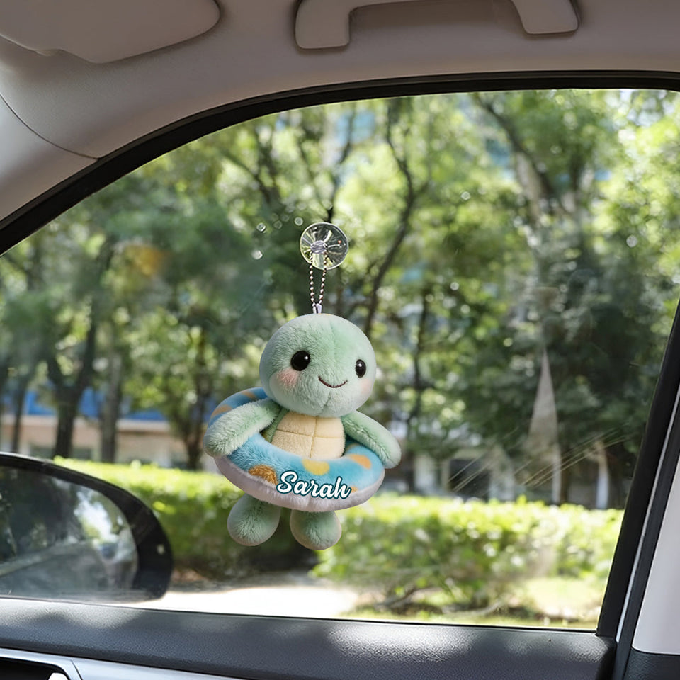 Back To The Ocean - Personalized Turtle Tumbler With Plush Charm