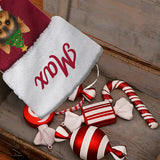 Merry Woofmas! - Personalized Dog Shaped Christmas Stocking