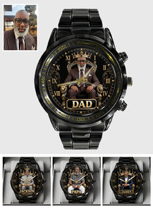 Custom Any Photo Gift For Dad/Grandpa/Uncle... - Personalized Father Hand Watch