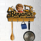 Unique Custom Name Gift For Kids - Personalized Kid Custom Shaped Hanging Rack
