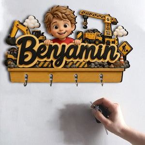 Unique Custom Name Gift For Kids - Personalized Kid Custom Shaped Hanging Rack