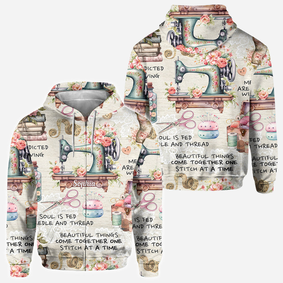 Sew Addicted To Sewing - Personalized Sewing All Over Shirt