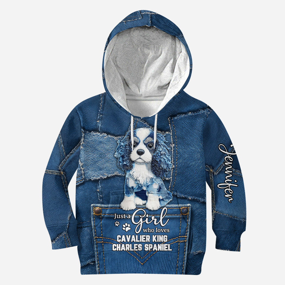 Love Cavalier King Charles Spaniel - Personalized Dog Hoodie and Leggings