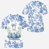 Hoppy Grandma & Her Eggs - Personalized Grandma All Over Shirt