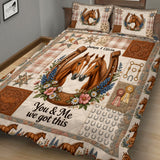 You & Me We Got This - Personalized Horse Quilt Set