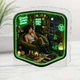 Stoner Gift - Personalized Weed Acrylic LED Night Light