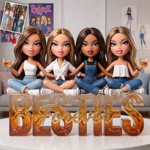 Y2K Besties Party Doll - Personalized Bestie Custom Shaped Acrylic Plaque