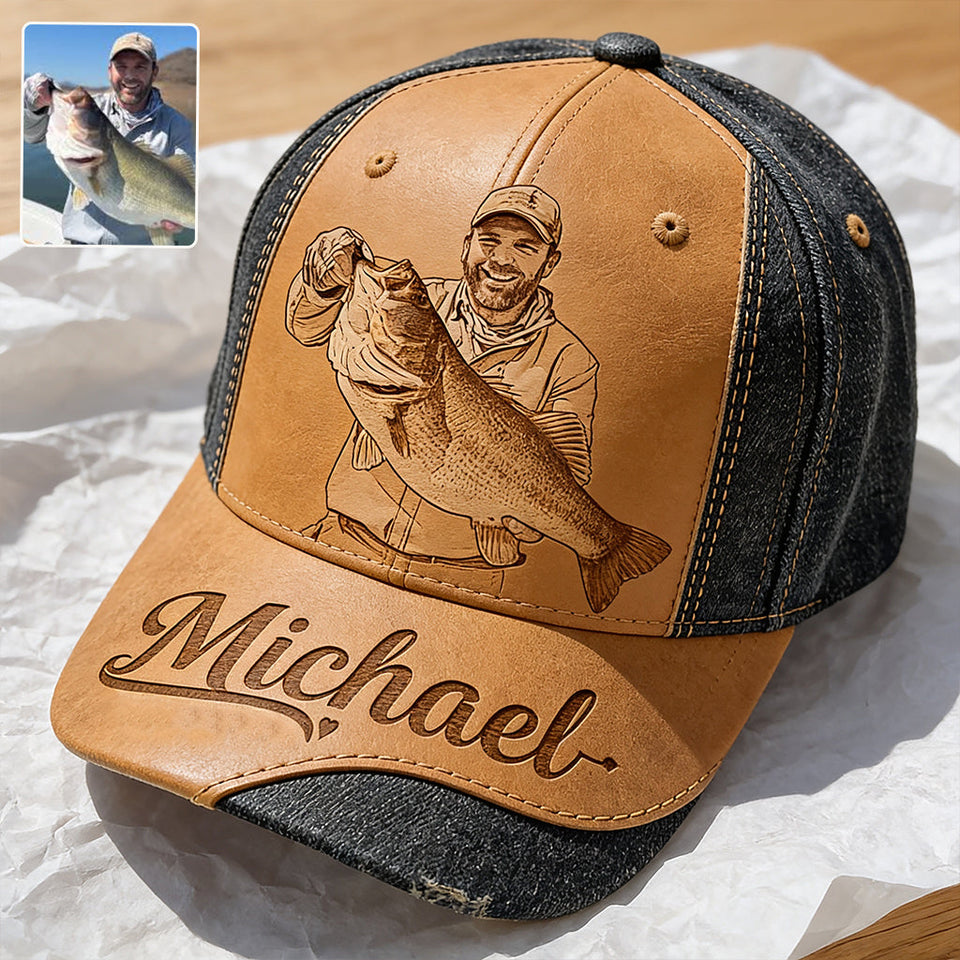 Custom Fishing Hat For Dad/ Husband/ Son... - Personalized Fishing Classic Cap