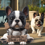 Welcome To My House - Personalized French Bulldog Acrylic Garden Sign