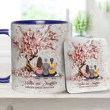 Mother And Daughters Forever Linked Together - Personalized Mother Accent Mug