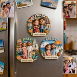 Couple Travel Memories - Personalized Travelling Magnet