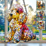 I Love My Dog - Personalized Dog Window Hanging Suncatcher Ornament