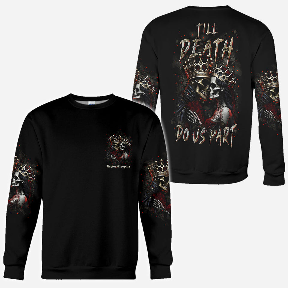 Til Death Do Us Part - Personalized Couple All Over Shirt