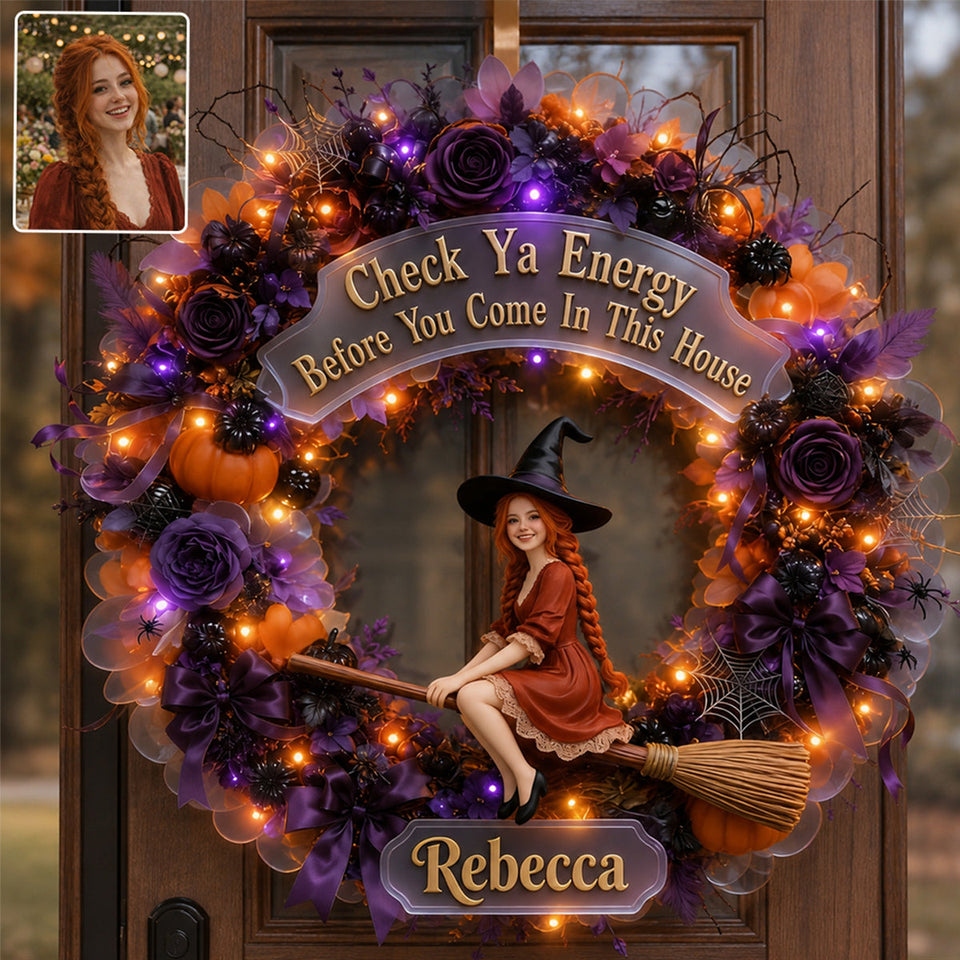 The Witch Is In - Personalized Witch LED Light Acrylic Sign