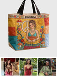 Peace Love - Personalized Hippie All-Over Print Canvas Tote Bag