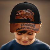 Fishing Makes Me Happy - Personalized Fishing Classic Cap
