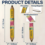 Pencil-Shaped Teacher Gift - Personalized Teacher Shaped Magnetic Bookmark
