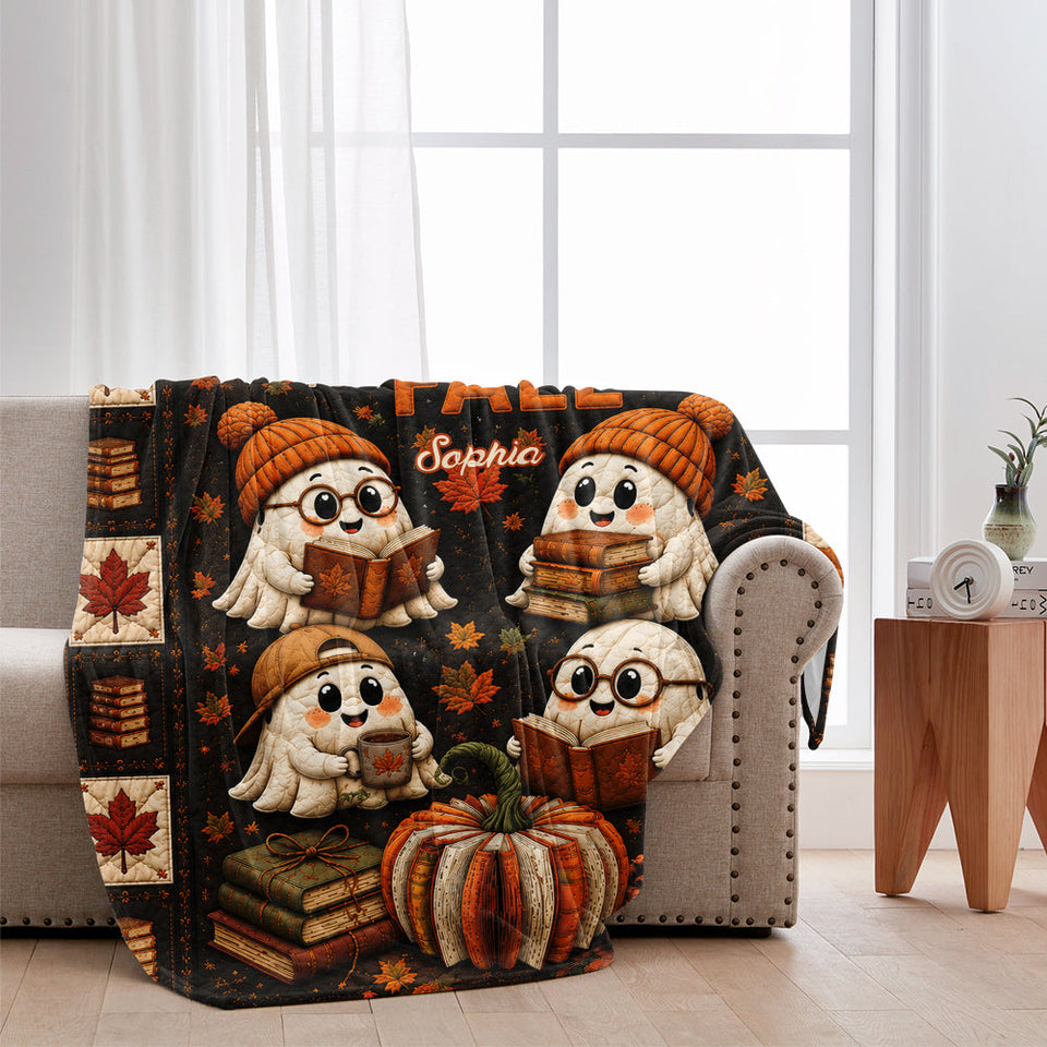 All Booked for Fall, Bookworm Gift - Personalized Book Blanket