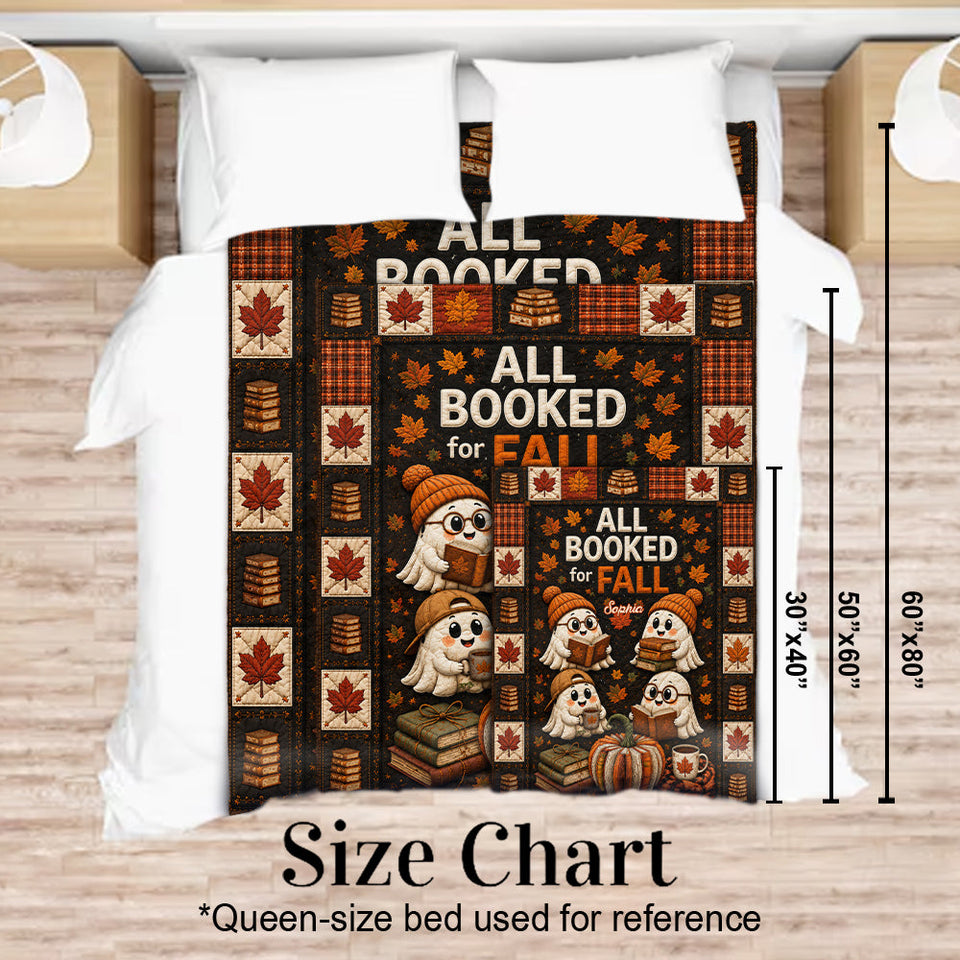 All Booked for Fall, Bookworm Gift - Personalized Book Blanket