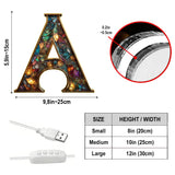 Colorful Initial - Personalized Family Acrylic LED Night Light