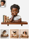 Little Dreamer - Personalized Kid Wooden Floating Shelf