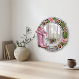 Cowgirl Boots - Personalized Cowgirl Wall Hanging Mirror
